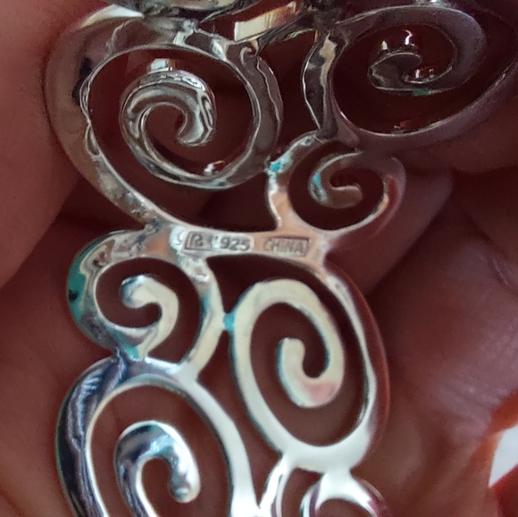 Solid sterling silver scrollwork cuff, small QVC - Picture 3 of 7